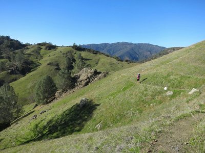 Approaching the saddle between Dutra Creek and Spruce Creek; Silver Peak beyond