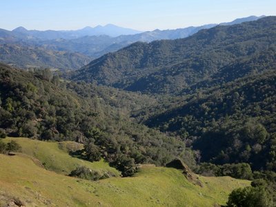 Excellent views down the Dutra Creek drainage